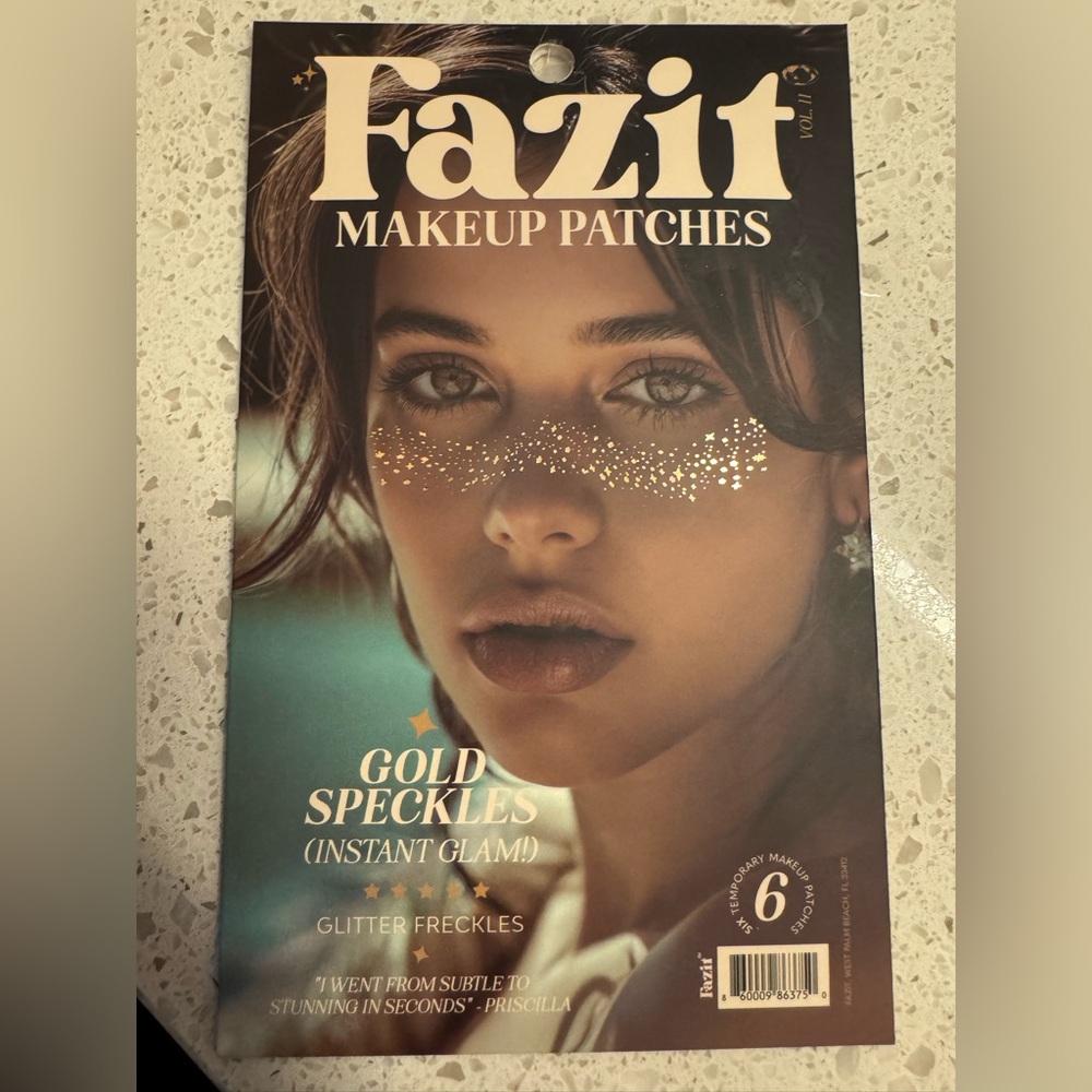 Fazit Gold Glitter Freckles Makeup Patches (6 Patches)